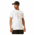 T-shirt med kortärm Herr New Era MLB Metallic Grapich Print Dodger Vit