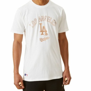 T-shirt med kortärm Herr New Era MLB Metallic Grapich Print Dodger Vit