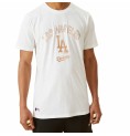 T-shirt med kortärm Herr New Era MLB Metallic Grapich Print Dodger Vit