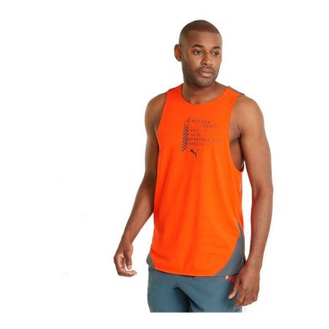 T-shirt med kortärm Herr Puma Train Everfresh Tank Orange