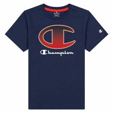 Barn T-shirt med kortärm Champion Crewneck T-Shirt B Marinblå