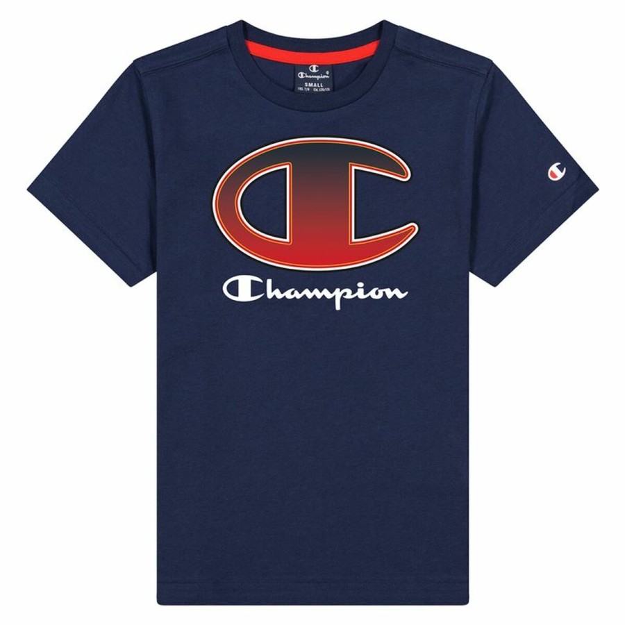 Barn T-shirt med kortärm Champion Crewneck T-Shirt B Marinblå