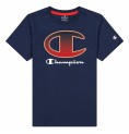 Barn T-shirt med kortärm Champion Crewneck T-Shirt B Marinblå