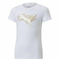 Barn T-shirt med kortärm Puma Alpha Vit