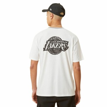 T-shirt med kortärm Herr New Era Lakers Vit