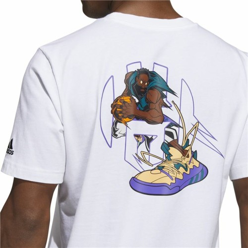 T-shirt med kortärm Herr Adidas Avatar James Harden Graphic Vit