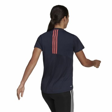 T-shirt med kortärm Dam Adidas Aeroready Designed 2 Move Svart Blå