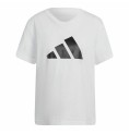 T-shirt med kortärm Dam Adidas Future Icons Vit