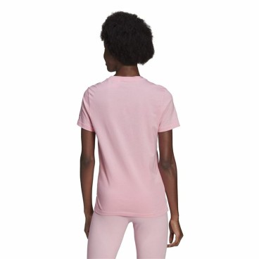 T-shirt med kortärm Dam Adidas Loungewear Essentials Slim Logo Rosa