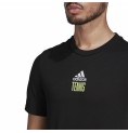 T-shirt med kortärm Herr Adidas Aeroready Paris Graphic Tennis Svart