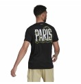 T-shirt med kortärm Herr Adidas Aeroready Paris Graphic Tennis Svart