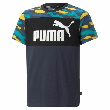 Barn T-shirt med kortärm Puma Essentials+ Kamouflage Pojkar Svart