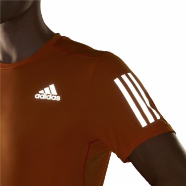 T-shirt med kortärm Herr Adidas Own The Run Orange