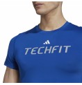 T-shirt med kortärm Herr Adidas techfit Graphic  Blå