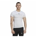 T-shirt med kortärm Herr Adidas techfit Graphic  Vit