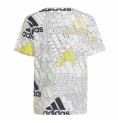 Barn T-shirt med kortärm Adidas Brand Love  Vit