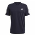 T-shirt med kortärm Herr Essentials 3 bandas Adidas Legend Ink Blå Mörkblå