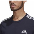 T-shirt med kortärm Herr Essentials 3 bandas Adidas Legend Ink Blå Mörkblå