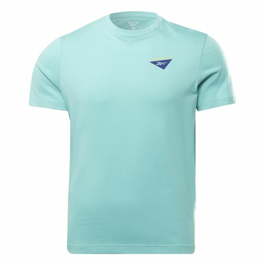 T-shirt med kortärm Herr Reebok Graphic Les Mills® Aquamarine