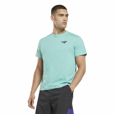 T-shirt med kortärm Herr Reebok Graphic Les Mills® Aquamarine