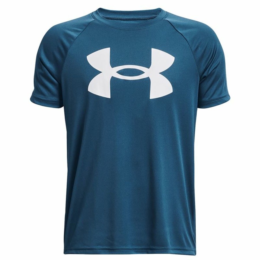 Barn T-shirt med kortärm Under Armour Big Logo Blå