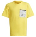 Barn T-shirt med kortärm Adidas Future Pocket Gul