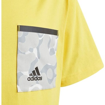 Barn T-shirt med kortärm Adidas Future Pocket Gul