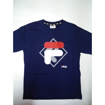 Barn T-shirt med kortärm Fila FAT0340 50001 Marinblå