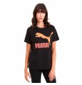 T-shirt med kortärm Dam Puma Classics Logo Tee Svart