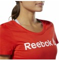 T-shirt med kortärm Dam Reebok Scoop Neck Röd