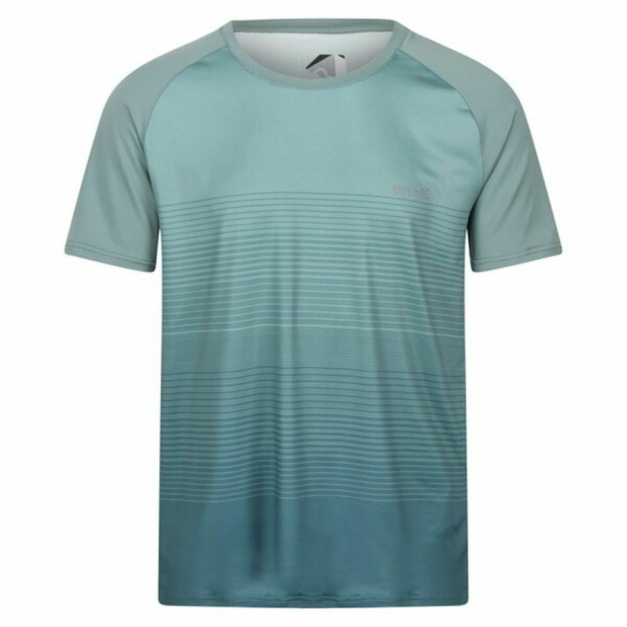 T-shirt med kortärm Herr Regatta Pinmor Aquamarine