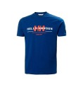 T-shirt med kortärm Herr NORD GRAPHIC Helly Hansen 53763 607  Blå Rosa