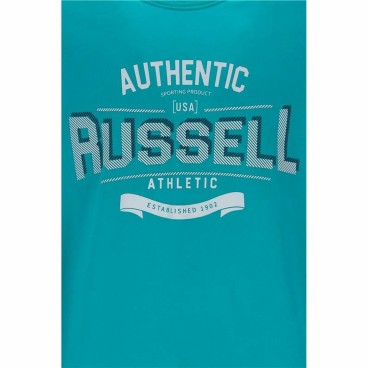 T-shirt med kortärm Herr Russell Athletic Amt A30081 Aquamarine