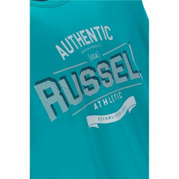 T-shirt med kortärm Herr Russell Athletic Amt A30081 Aquamarine