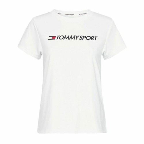 T-shirt med kortärm Herr Tommy Hilfiger Logo Chest Vit