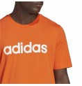 T-shirt med kortärm Herr Adidas  Essentials Embroidered Linear Orange