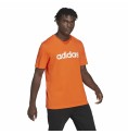 T-shirt med kortärm Herr Adidas  Essentials Embroidered Linear Orange