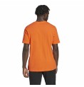 T-shirt med kortärm Herr Adidas  Essentials Embroidered Linear Orange