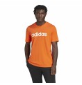 T-shirt med kortärm Herr Adidas  Essentials Embroidered Linear Orange