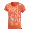 Barn T-shirt med kortärm Adidas Graphic Tee Orange