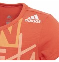 Barn T-shirt med kortärm Adidas Graphic Tee Orange