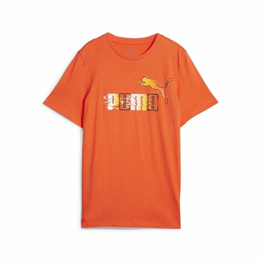 Barn T-shirt med kortärm Puma Ess+ Futureverse Orange