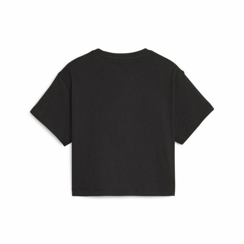 Barn T-shirt med kortärm Puma Girls Logo Cropped Svart