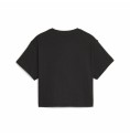 Barn T-shirt med kortärm Puma Girls Logo Cropped Svart