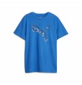 Barn T-shirt med kortärm Puma Active Sports Graphic Blå