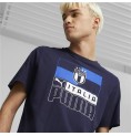 T-shirt med kortärm Unisex Puma Italia FIGC Mörkblå