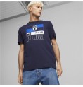 T-shirt med kortärm Unisex Puma Italia FIGC Mörkblå