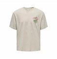 T-shirt med kortärm Herr Only & Sons Onsdisney Life Rlx Beige