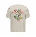 T-shirt med kortärm Herr Only & Sons Onsdisney Life Rlx Beige