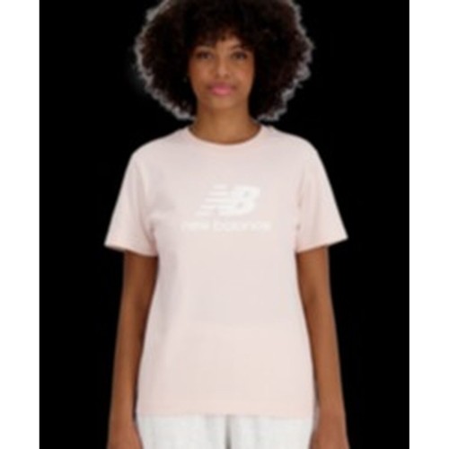 T-shirt med kortärm Dam New Balance ESSENJERSEY LOGO WT41502 OUK Rosa